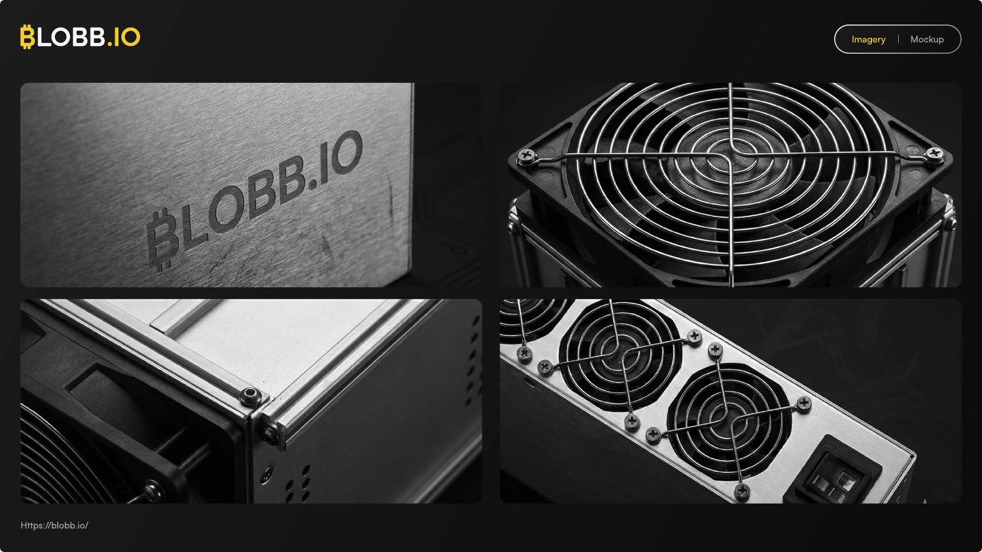Monochrome photography direction applied to Blobb.io mining machines